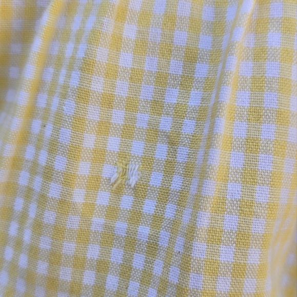 Vintage Cottagecore Butter Yellow Checkered Sleeveless Midi Garden Dress | Sz M - Picture 6 of 9